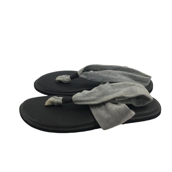SANUK YOGA SLING GRAY FLIP FLOP THONG SANDALS WOMENS SIZE 9 - Picture 5 of 8